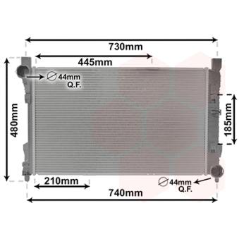 Radiateur, refroidissement du moteur VAN WEZEL OEM 2035000403