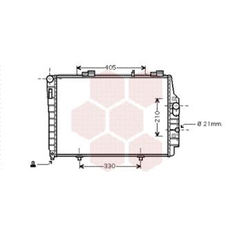 Radiateur, refroidissement du moteur VAN WEZEL 30002337
