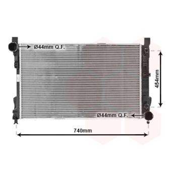Radiateur, refroidissement du moteur VAN WEZEL OEM 2035000703