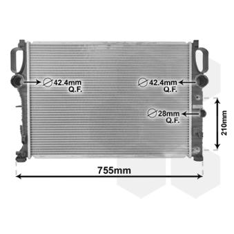 Radiateur, refroidissement du moteur VAN WEZEL OEM 2115000102