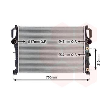 Radiateur, refroidissement du moteur VAN WEZEL OEM A2115001302