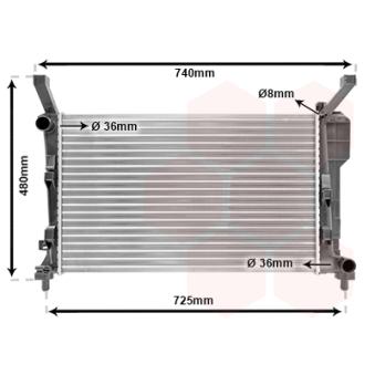 Radiateur, refroidissement du moteur VAN WEZEL OEM 1695000303
