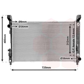 Radiateur, refroidissement du moteur VAN WEZEL OEM 1695000403