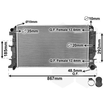 Radiateur, refroidissement du moteur VAN WEZEL OEM 9065001402