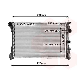 Radiateur, refroidissement du moteur VAN WEZEL OEM 0995002703
