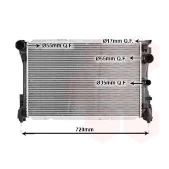 Radiateur, refroidissement du moteur VAN WEZEL OEM A0995002603