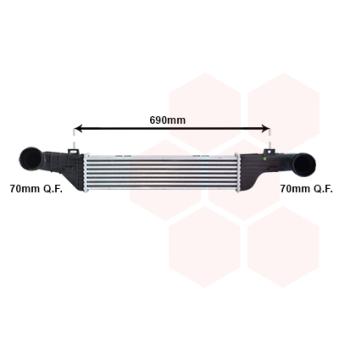 Intercooler, échangeur VAN WEZEL 30004315