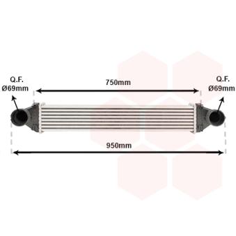 Intercooler, échangeur VAN WEZEL OEM 1695000900