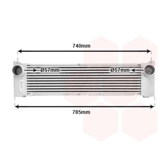 Intercooler, échangeur VAN WEZEL OEM 6395010301