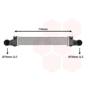 Intercooler, échangeur VAN WEZEL 30004410
