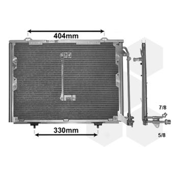 Condenseur, climatisation VAN WEZEL OEM A2028300570