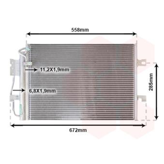 Condenseur, climatisation VAN WEZEL OEM 1685000254