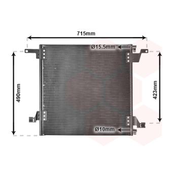 Condenseur, climatisation VAN WEZEL OEM A1638300070 Condenseur, climatisation VAN WEZEL OEM A1638300070