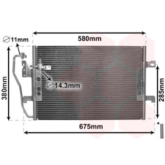 Condenseur, climatisation VAN WEZEL OEM A1685000854
