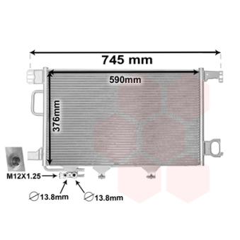 Condenseur, climatisation VAN WEZEL OEM 2035000854 Condenseur, climatisation VAN WEZEL OEM 2035000854