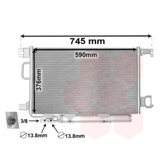 Condenseur, climatisation VAN WEZEL OEM 2035002154