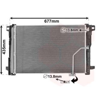 Condenseur, climatisation VAN WEZEL OEM A2045000254