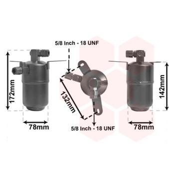 Filtre déshydratant, climatisation VAN WEZEL OEM A2108300483 Filtre déshydratant, climatisation VAN WEZEL OEM A2108300483