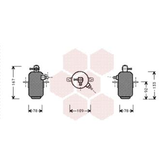 Filtre déshydratant, climatisation VAN WEZEL 3000D007