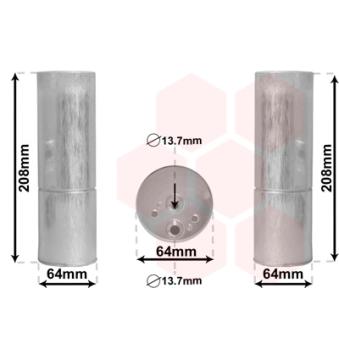 Filtre déshydratant, climatisation VAN WEZEL OEM 2208300083