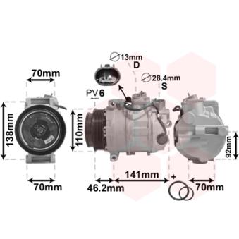 Compresseur, climatisation VAN WEZEL OEM A0002309011
