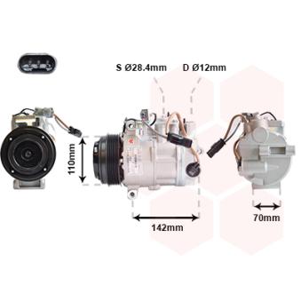 Compresseur, climatisation VAN WEZEL OEM 0032302911