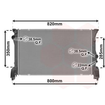 Radiateur, refroidissement du moteur VAN WEZEL 30012710