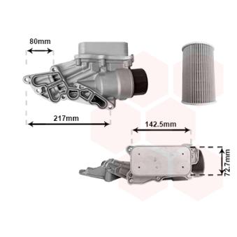 Boîtier, filtre à huile VAN WEZEL OEM 2721800510
