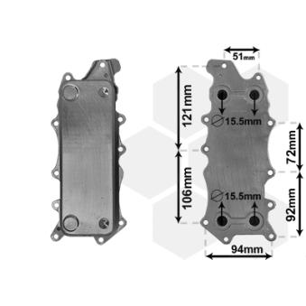 Radiateur d'huile VAN WEZEL OEM A6421800165 Radiateur d'huile VAN WEZEL OEM A6421800165