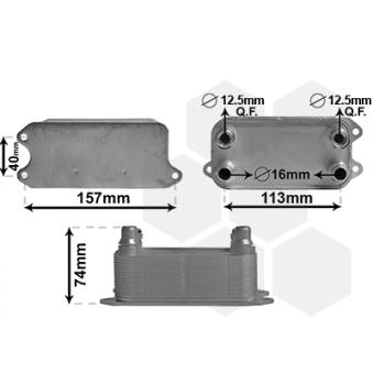 Radiateur d'huile de boîte automatique VAN WEZEL OEM A0995001100
