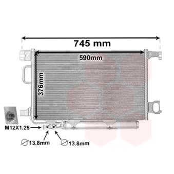 Condenseur, climatisation VAN WEZEL OEM 2035000854 Condenseur, climatisation VAN WEZEL OEM 2035000854