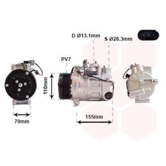 Compresseur, climatisation VAN WEZEL OEM 0032308811