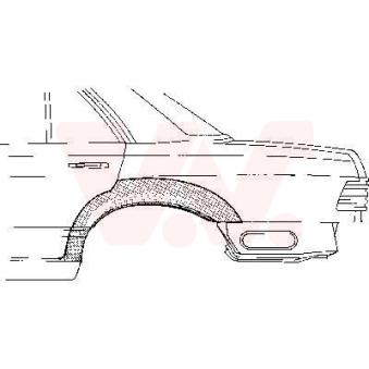 Panneau latéral arrière droit VAN WEZEL 3024148
