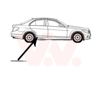 Baguette et bande protectrice, porte arrière droit VAN WEZEL [3091426]