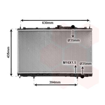 Radiateur, refroidissement du moteur VAN WEZEL [32002064]