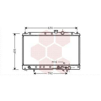 Radiateur, refroidissement du moteur VAN WEZEL OEM MB890506