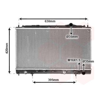 Radiateur, refroidissement du moteur VAN WEZEL [32002083]