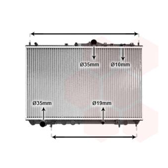 Radiateur, refroidissement du moteur VAN WEZEL 32002116