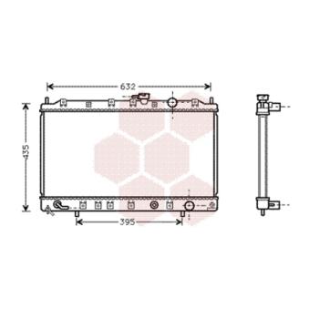 Radiateur, refroidissement du moteur VAN WEZEL [32002129]
