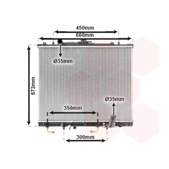 Radiateur, refroidissement du moteur VAN WEZEL OEM MR258669