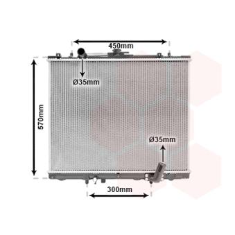 Radiateur, refroidissement du moteur VAN WEZEL OEM MR258668