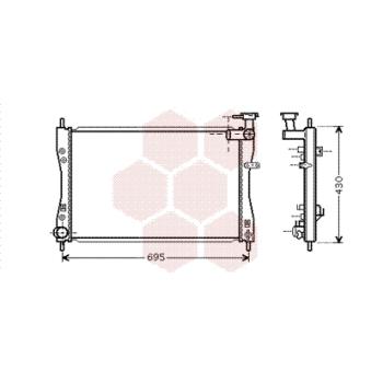 Radiateur, refroidissement du moteur VAN WEZEL 32002173