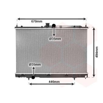 Radiateur, refroidissement du moteur VAN WEZEL OEM MR993742