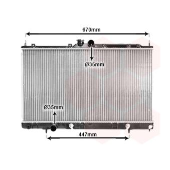 Radiateur, refroidissement du moteur VAN WEZEL OEM MR993259
