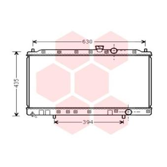 Radiateur, refroidissement du moteur VAN WEZEL OEM MB924972