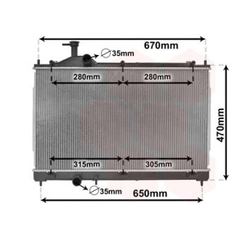 Radiateur, refroidissement du moteur VAN WEZEL [32002256]