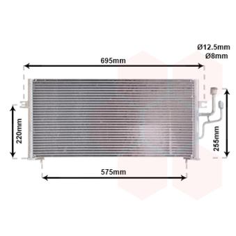 Condenseur, climatisation VAN WEZEL OEM MR201372