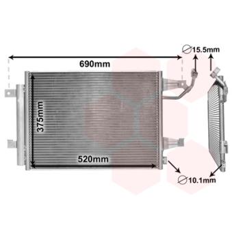 Condenseur, climatisation VAN WEZEL 32005177