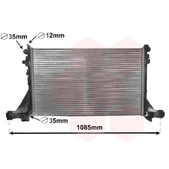 Radiateur, refroidissement du moteur VAN WEZEL OEM 95507804