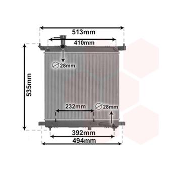 Radiateur, refroidissement du moteur VAN WEZEL OEM 214103VA1A